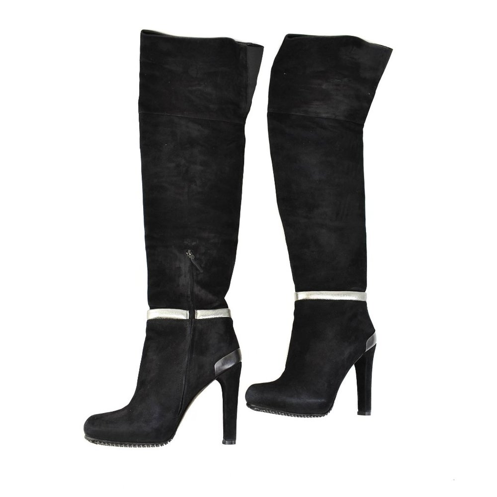 FENDI: Black, Suede Over The Knee Boots